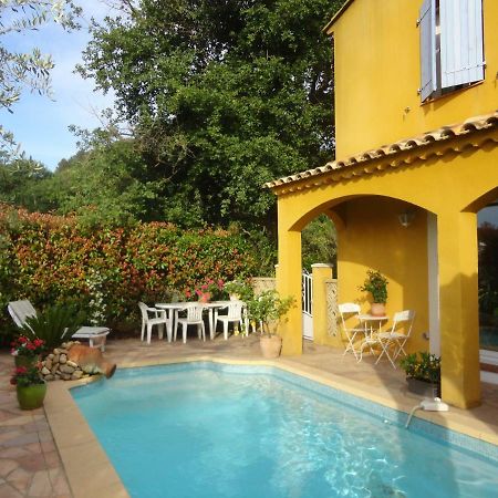 Deux Chambres Chez L'Habitant Dans Villa De Charme Avec Piscine Et Proche Mer Cuers Exterior photo